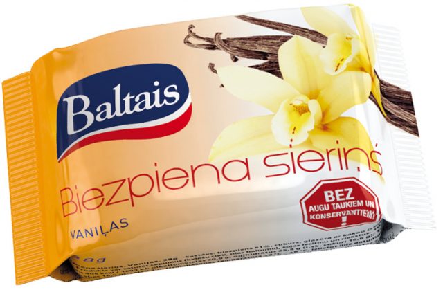 Baltais Biezpiena sieriņš, vaniļas, 38g