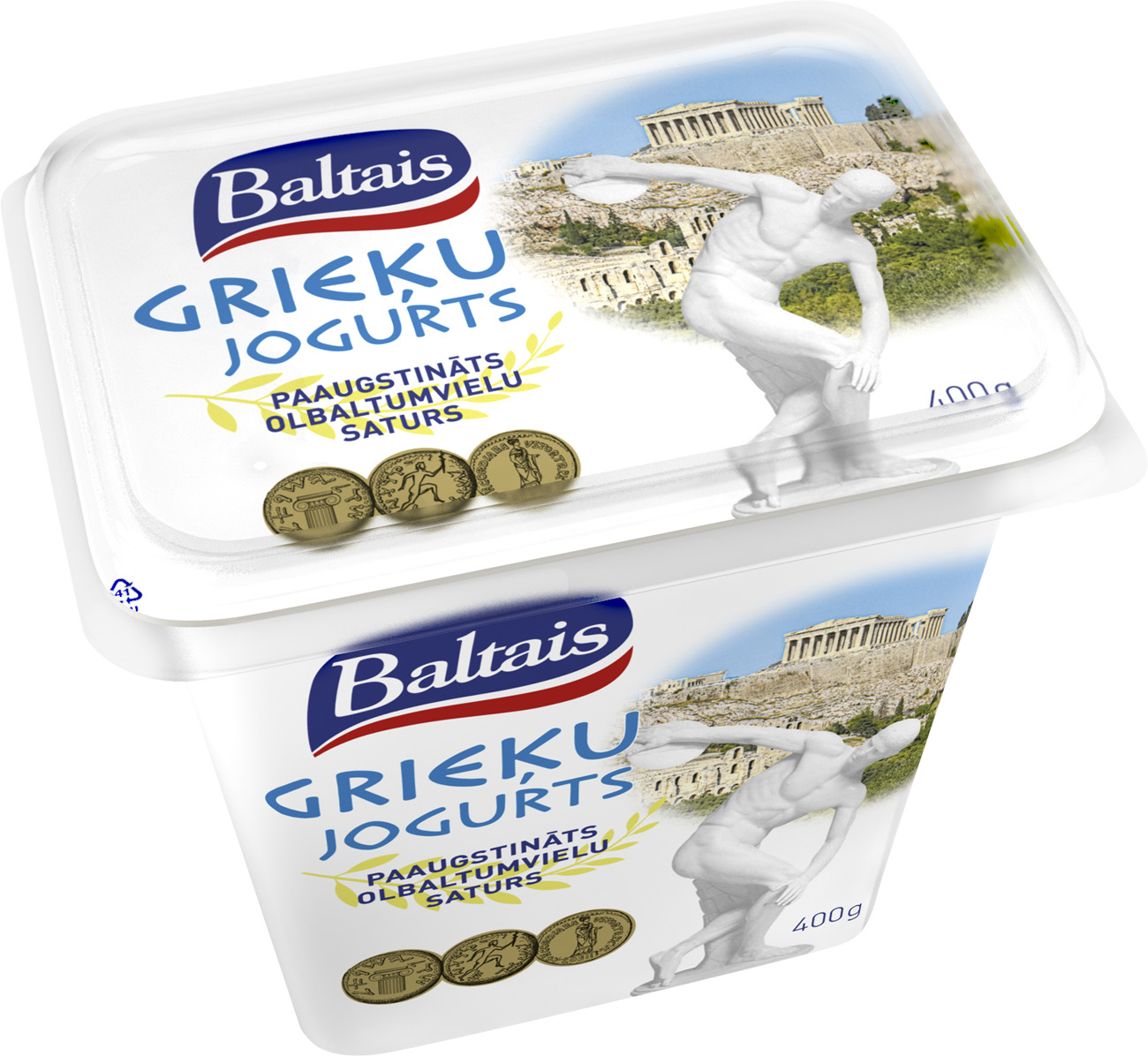 Baltais Grieķu jogurts bez piedevām, 400g