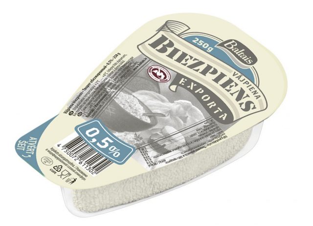 Baltais Exporta vājpiena biezpiens 0.5%, 250g