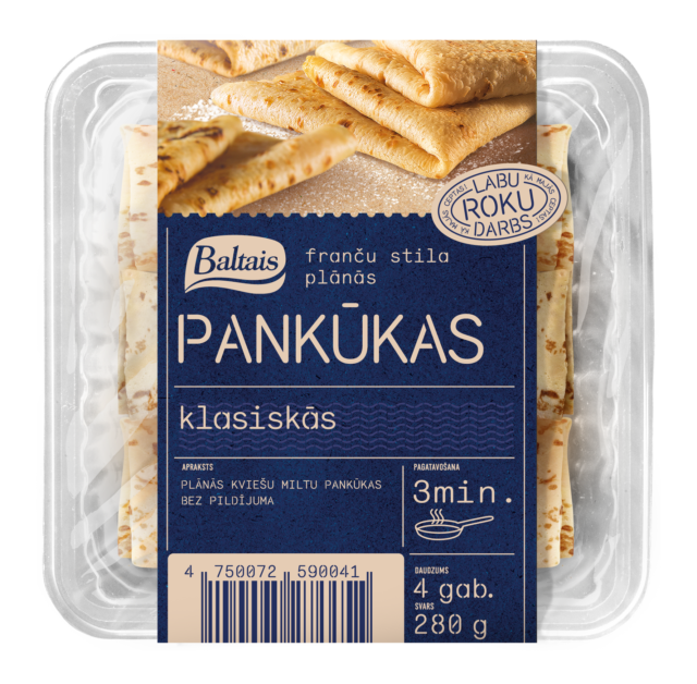 Baltais Pankūkas. Klasiskās, 280g