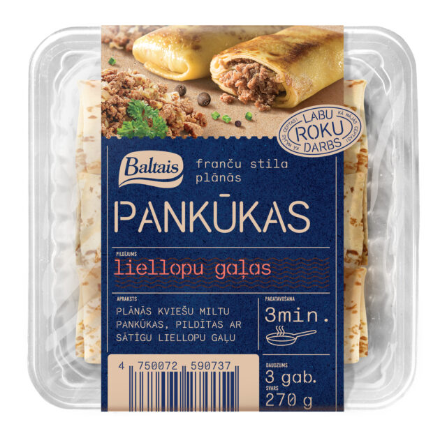 Baltais Pankūkas ar liellopu gaļu, 270g