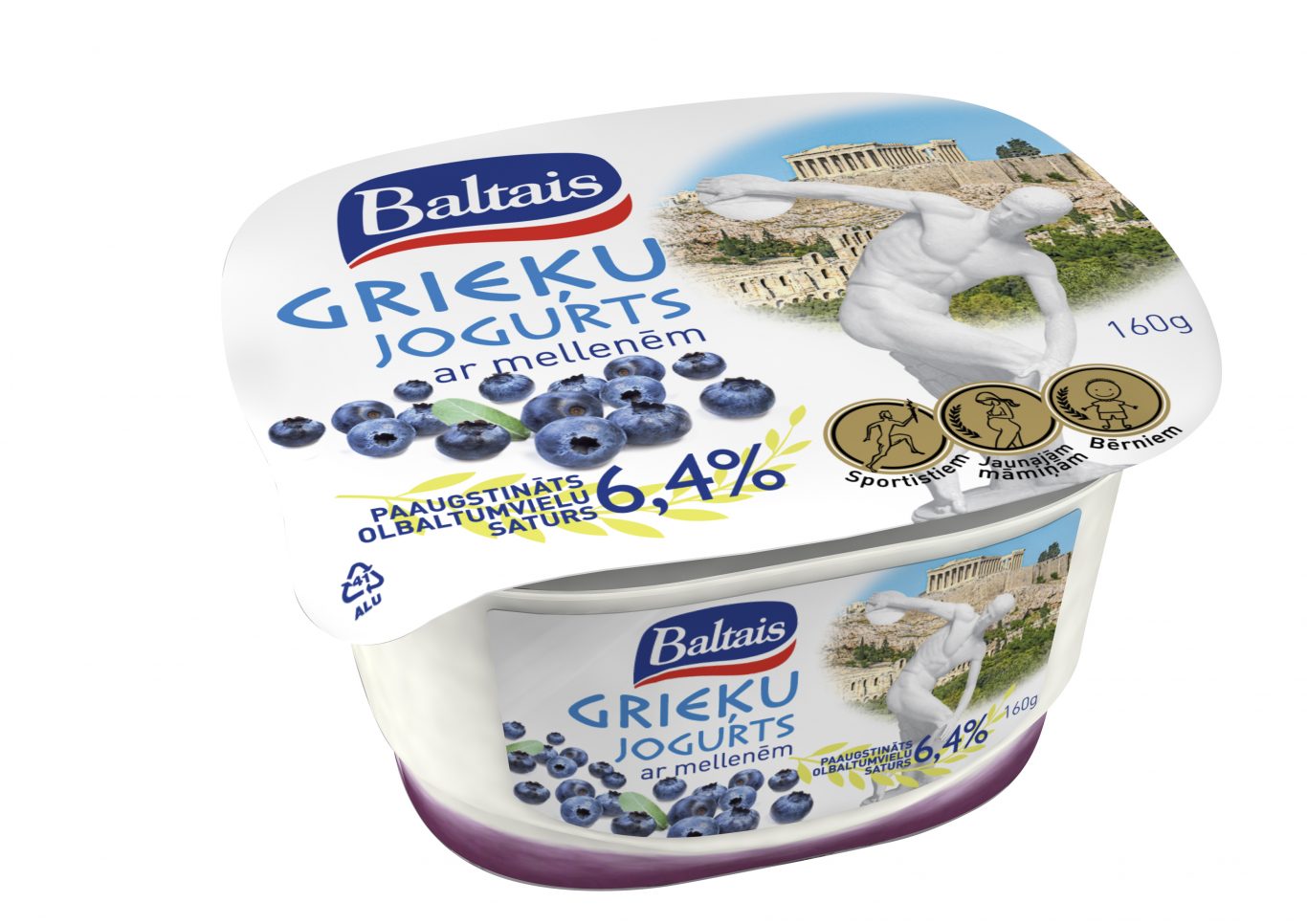 Baltais Grieķu jogurts ar mellenēm, 160g