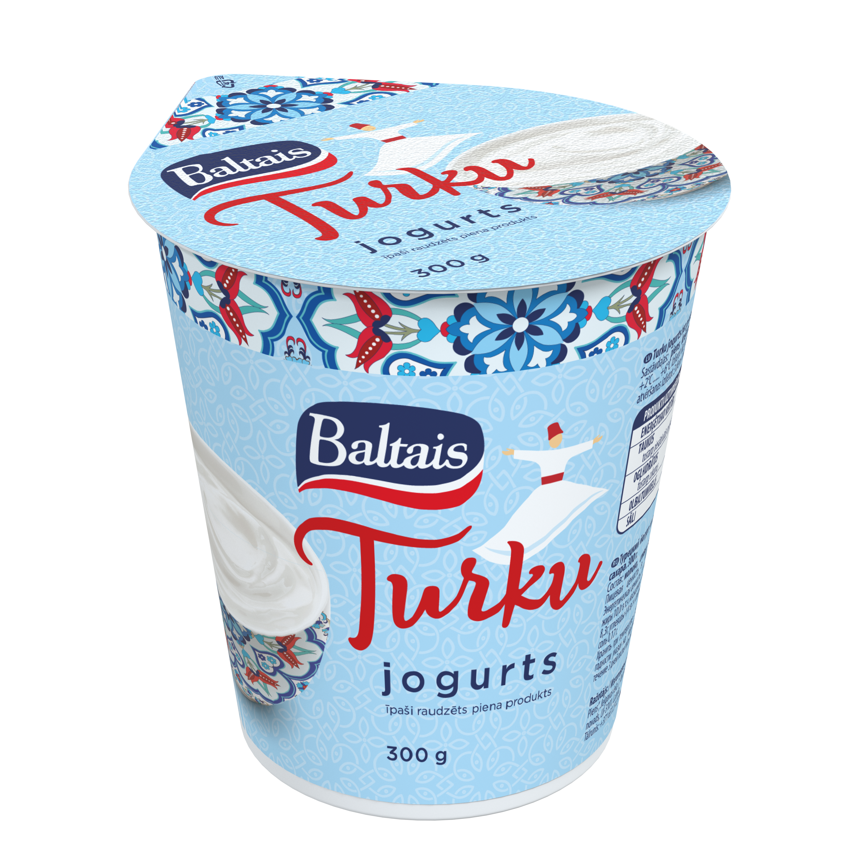 Baltais Turku jogurts bez piedevām, 300g