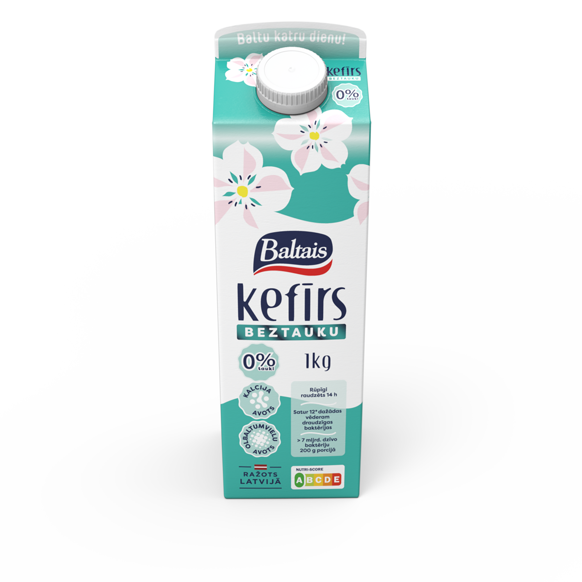 Baltais Kefīrs beztauku 0%, 1Kg