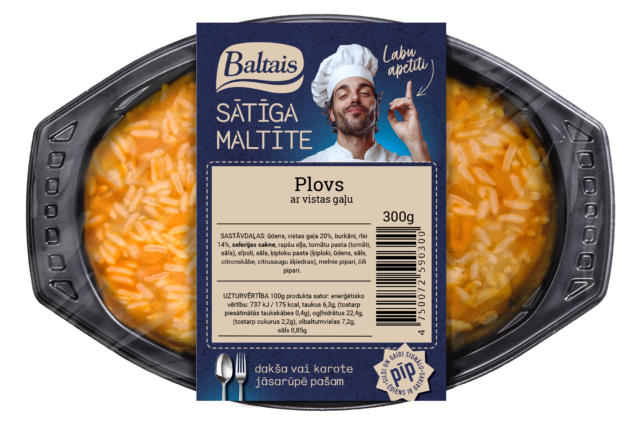 Baltais Plovs ar vistas gaļu, 300g