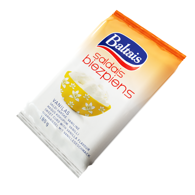 Baltais Saldais biezpiens. Vaniļas, 180g