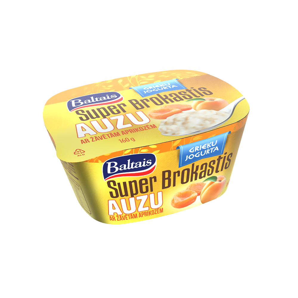 BaltaisSuper Brokastis Grieķu jogurts ar auzām un žāvētām aprikozēm, 160g