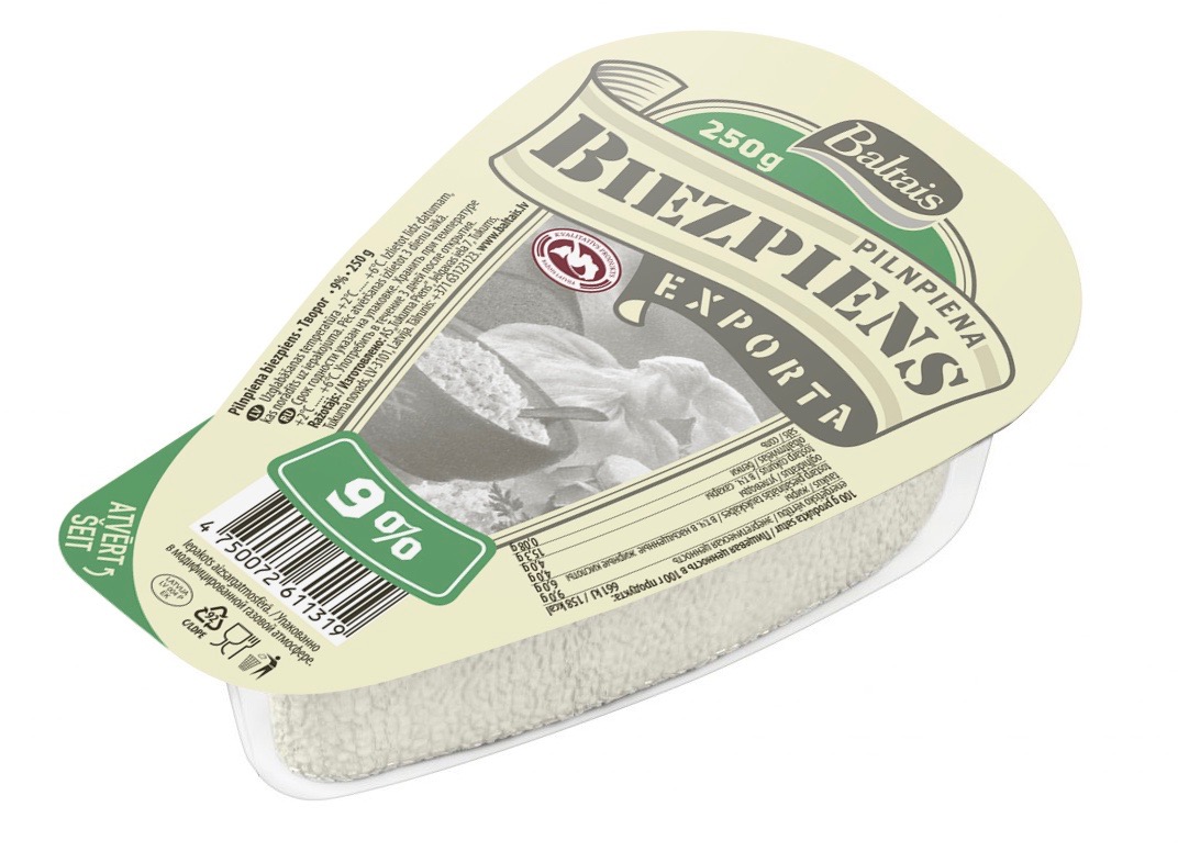 Baltais Exporta pilnpiena biezpiens 9%, 250g