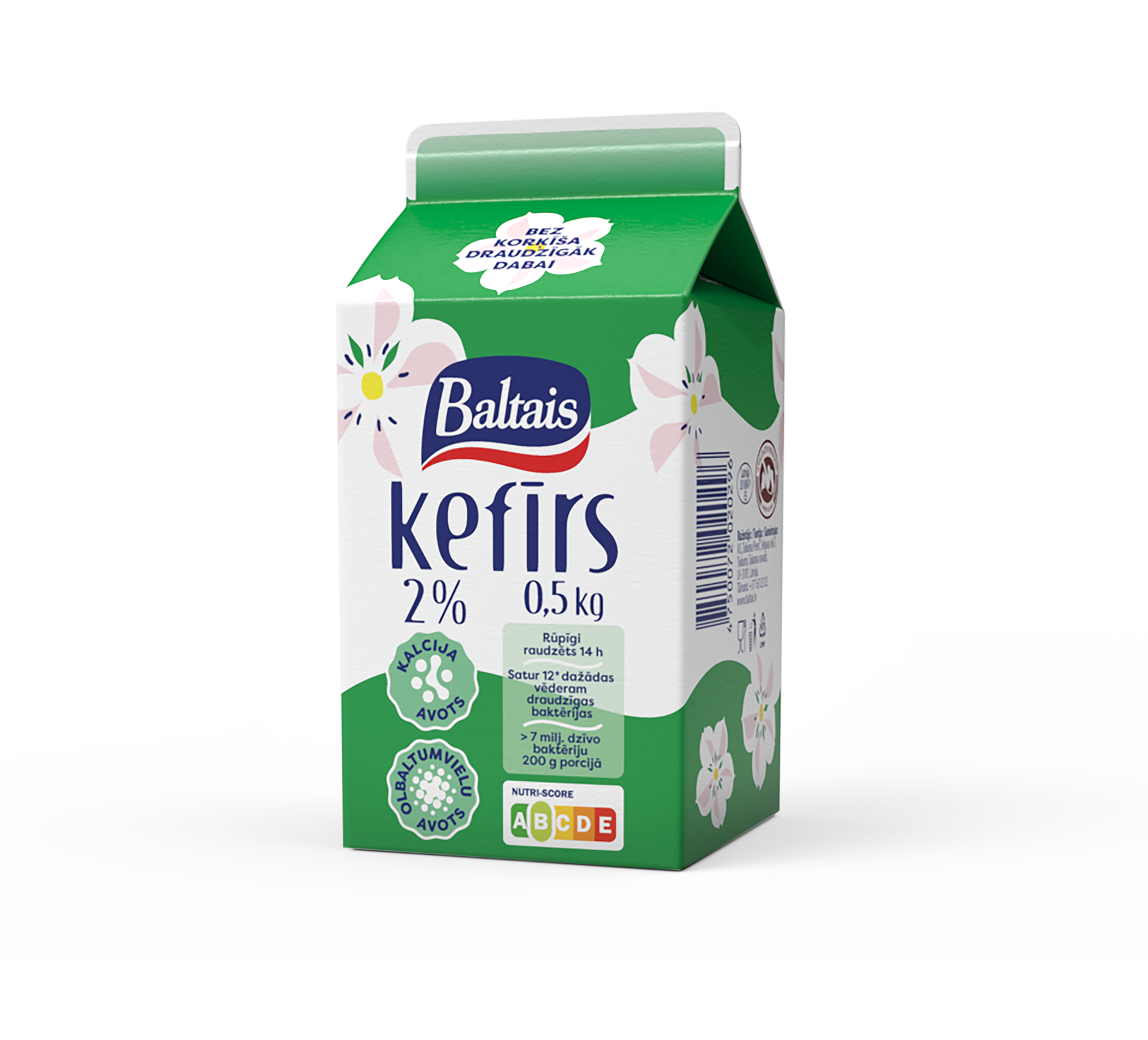 Baltais Kefīrs 2%, 0,5kg