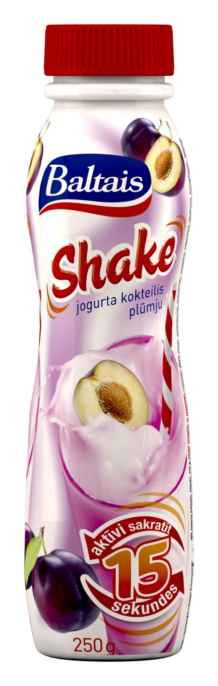 Baltais SHAKE jog.kokteilis plūmju, 250g