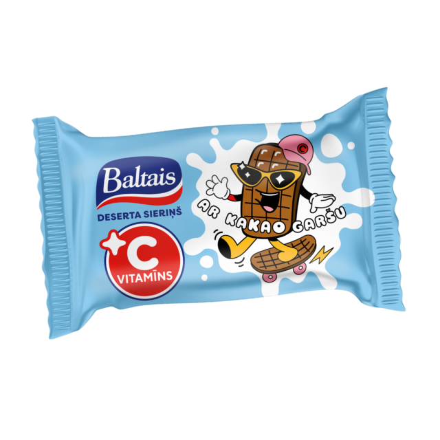 Baltais Deserta sieriņš ar C vitamīnu un kakao garšu, 38g