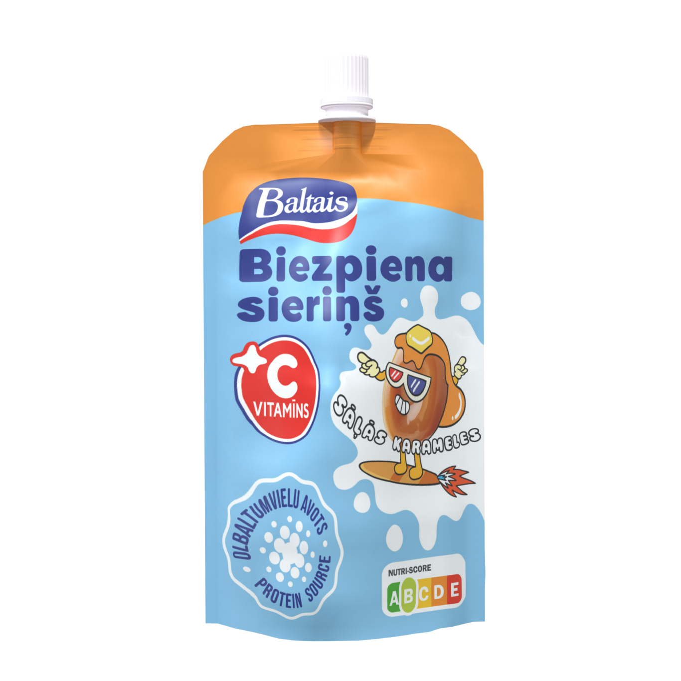 Baltais Biezpiena sieriņš ar C vitamīnu. Sāļās karameles, 100g