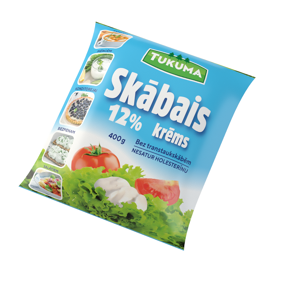 Tukuma Skābais krēms 12%, 400g 