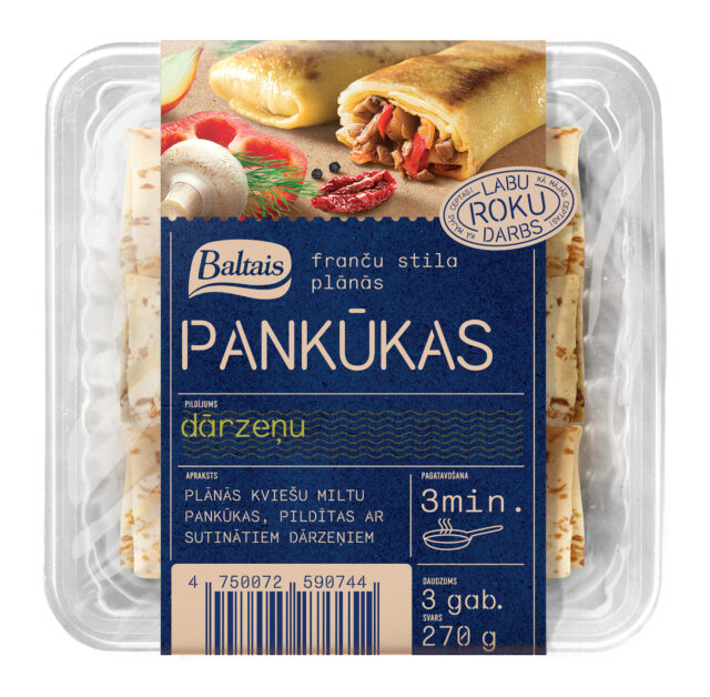 Baltais Pankūkas. Ar dārzeņu pildījumu, 270g