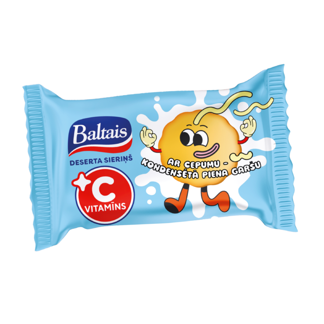 Baltais Deserta sieriņš ar C vitamīnu un cepuma - kondensētā piena garšu, 38g