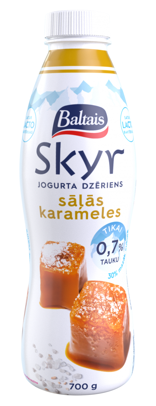 Baltais Skyr Jogurta dzēriens. Sāļās karameles, 0,7kg