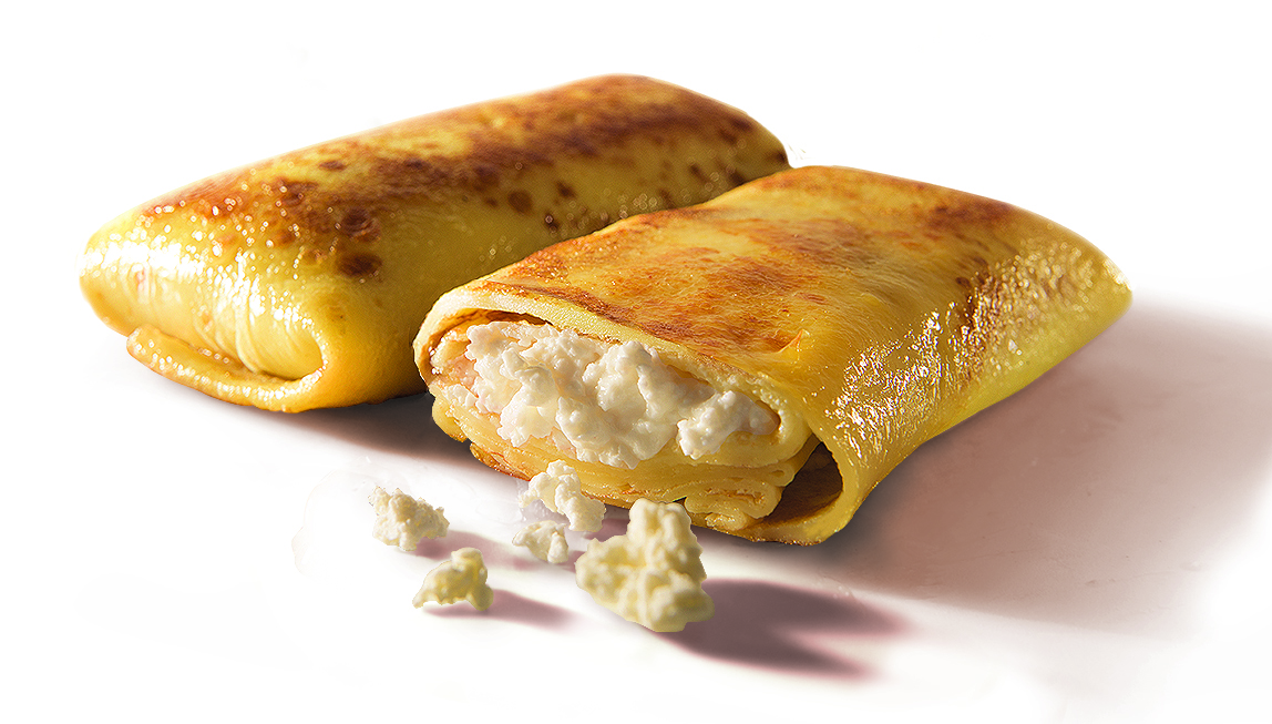 Baltais Plānās pankūkas ar biezpienu, 90g