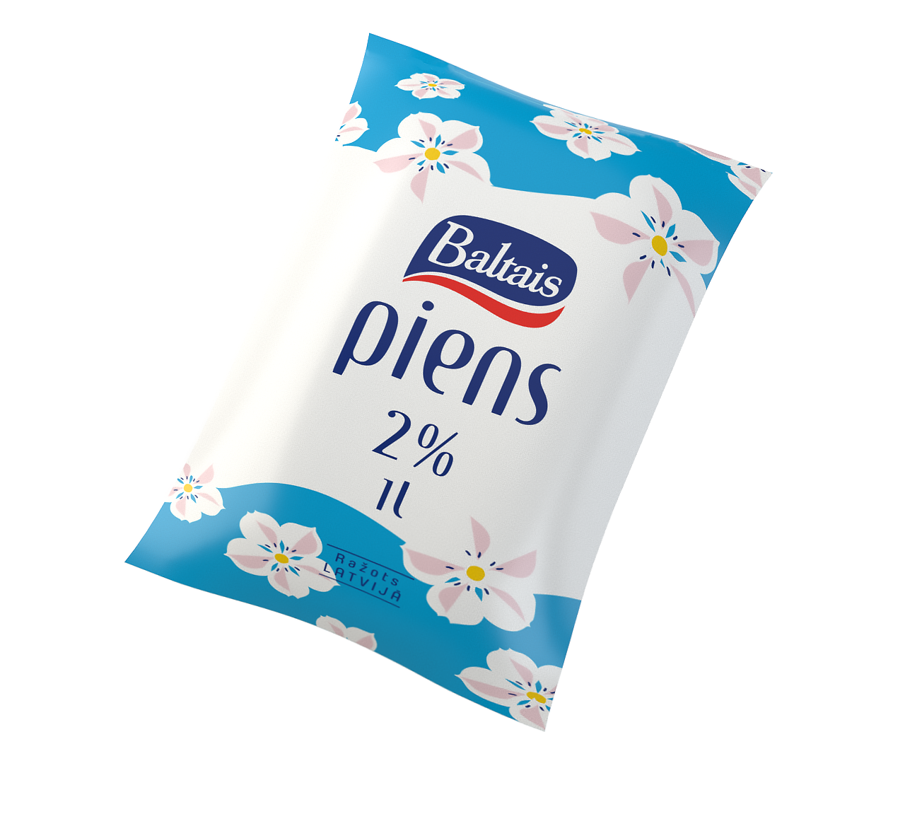 Baltais Piens 2%, 1l