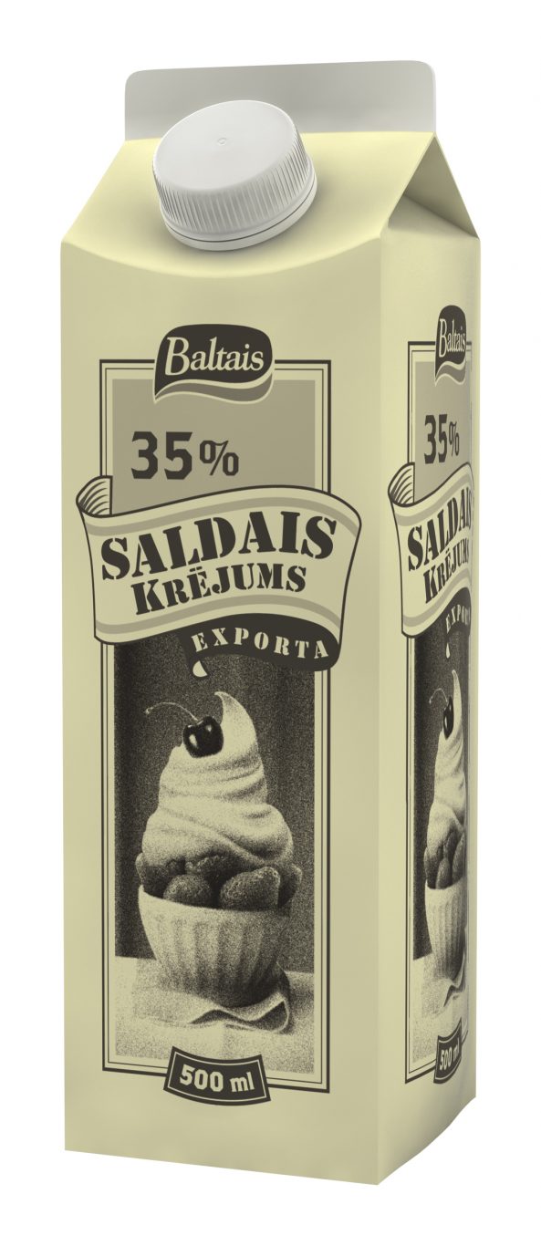 Baltais Exporta Saldais krējums 35%, 500ml