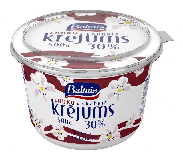 Baltais Skābais krējums 30%, 500g