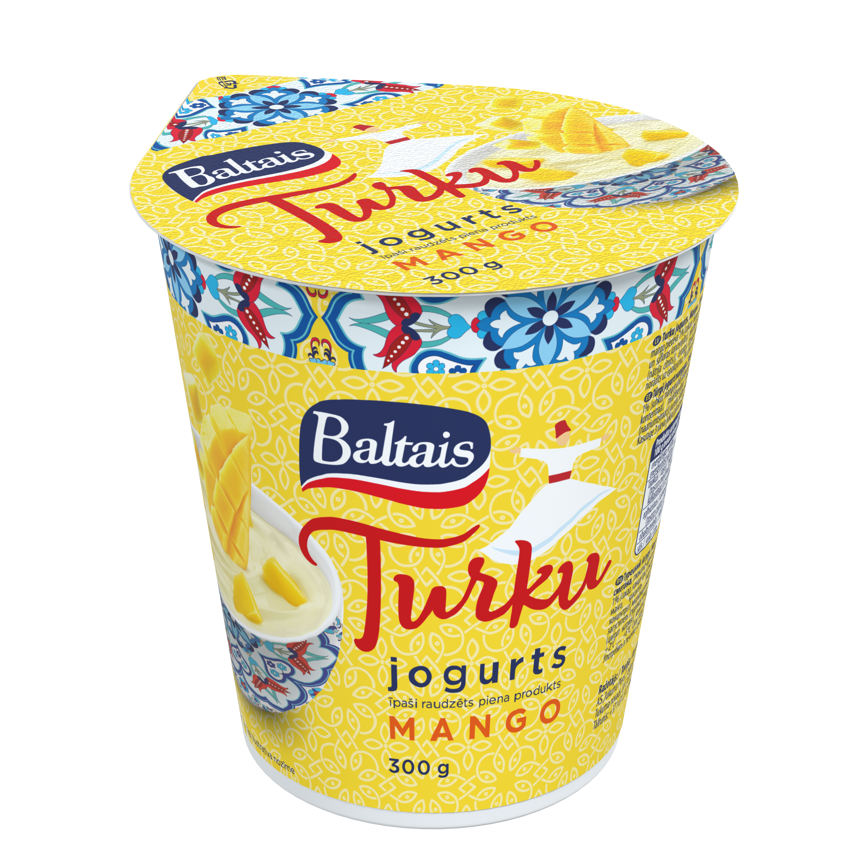 Baltais Turku jogurts. Mango, 300g