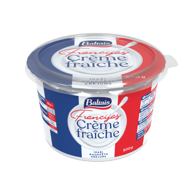 Baltais Crème fraîche īpaši raudzēts krējums, 500g