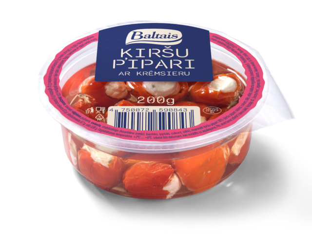 Baltais Ķiršu pipari pildīti ar krēmsieru, 200g