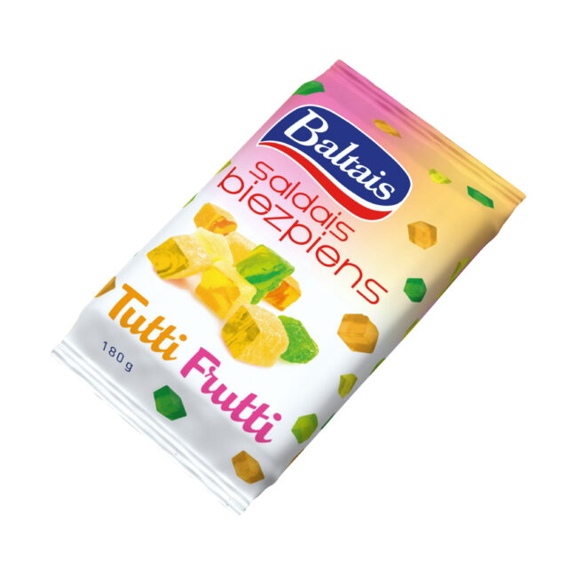 Baltais Saldais biezpiens Tutti Frutti, 180g