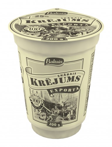 Baltais Exporta Skābais krējums 25%, 200g