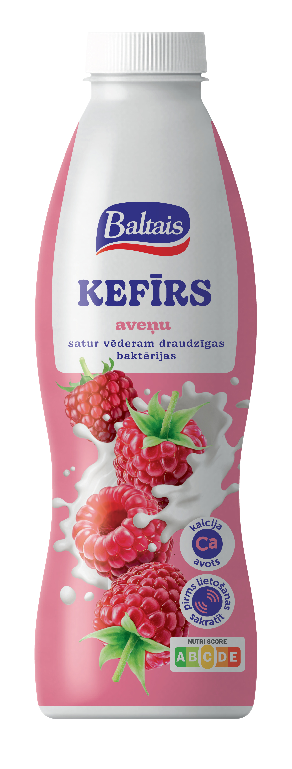 Baltais Kefīrs ar aveņu garšu, 700g