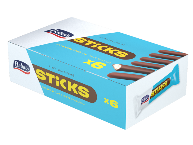 Baltias Stick biezpiena sieriņš. Vaniļas. Kakao glazūrā, 210g